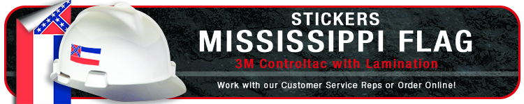 Mississippi State Flag Stickers | CustomHardHats.com